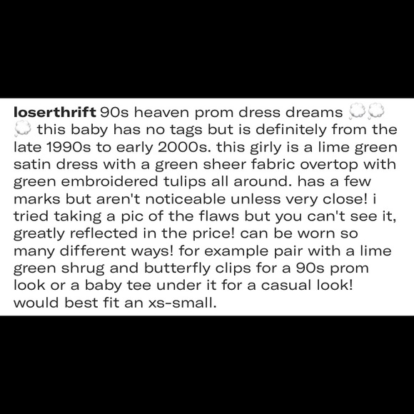 SOLD Green Flower Dress - Picture 6 of 6